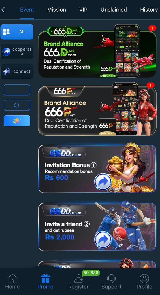 88DD Game bonuses and promotions