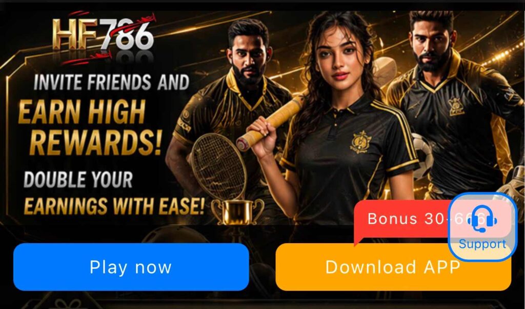 Promotional artwork featuring HF 786 Game and presenting it as a mobile gaming platform for users looking for different entertainment options.