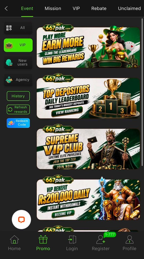 PKR667 Game bonuses and promotions