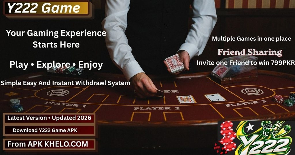 Y222 Game APK poster with latest gaming app promotion